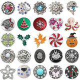 5pcs/lot Snap Button Jewelry Charms Rhinestone Crystal Fit 18mm Snap Bracel