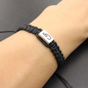 Braid Bracelets Friendship Titanium Steel Square Charm Bracelet