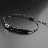 Braid Bracelets Friendship Titanium Steel Square Charm Bracelet