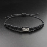 Braid Bracelets Friendship Titanium Steel Square Charm Bracelet
