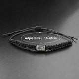 Braid Bracelets Friendship Titanium Steel Square Charm Bracelet