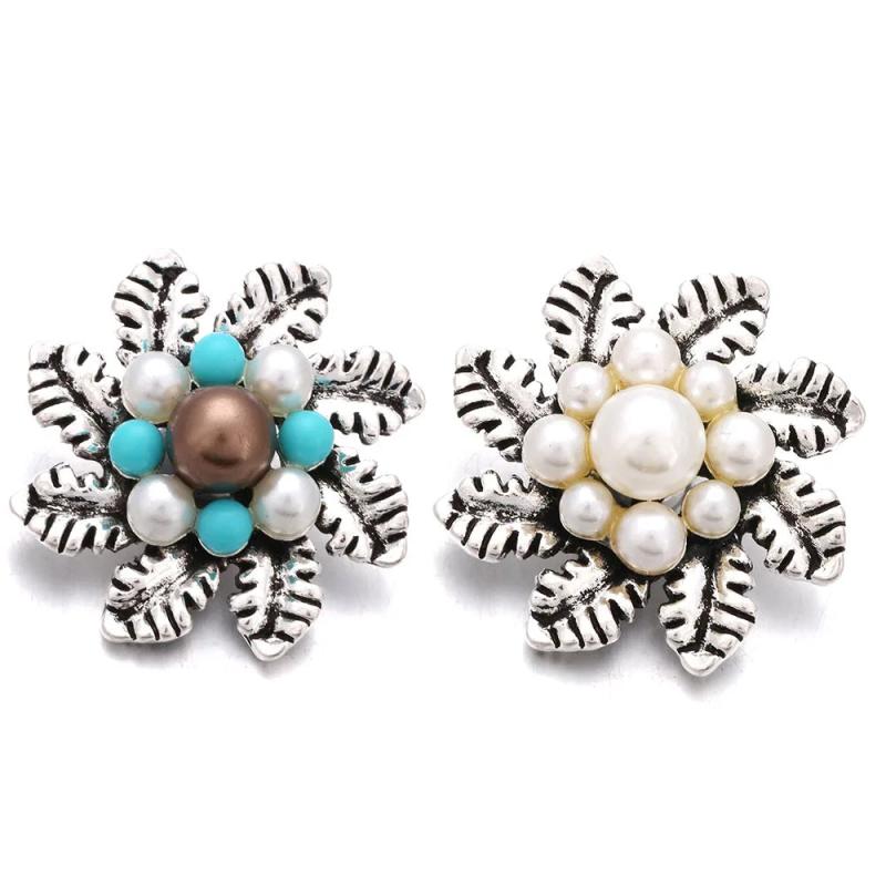 5pcs Crystal Rhinestone Snap Button Charms 18mm for Snap Bracelet Necklace
