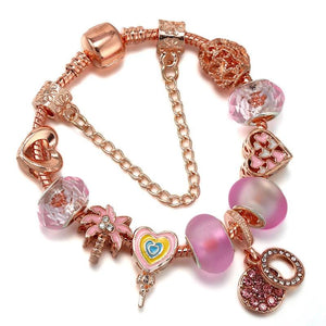Snake Chain Lollipop Charms Bracelet for Women