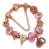 Snake Chain Lollipop Charms Bracelet for Women