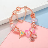 Snake Chain Lollipop Charms Bracelet for Women