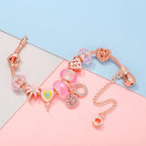 Snake Chain Lollipop Charms Bracelet for Women