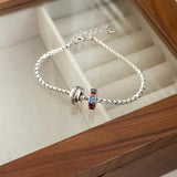 Vintage Zircon Circle Charm Bracelet for Women