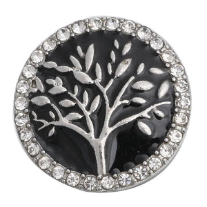5pcs/lot Mixed Charms Crystal Rhinestone Tree Snap Buttons
