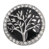 5pcs/lot Mixed Charms Crystal Rhinestone Tree Snap Buttons