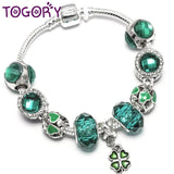 Green Crystal Beads Charm Bracelets For Women