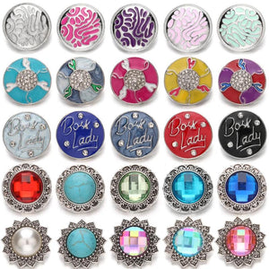 5pcs Snap Jewelry Rhinestone Flower 18mm Snap Buttons Fit 20mm 18mm Leather
