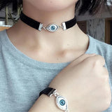 Punk Eyeball Charm Cuff Bracelet for Men