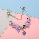 Flower Crystal DIY Bracelet with Butterfly Charms - High-Quality Jewelry