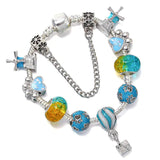 Charm Bracelet Snake Chain Windmill Hot Air Balloon DIY Charms Beads Pendants