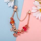 Snake Chain Heart-Shaped Charms Bracelet for Women