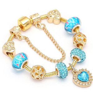 European Style Heart Charm Bracelets & Bangles