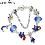 Starry Sky Charms Bracelet Snake Chain DIY Jewelry