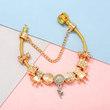 Sunflower DIY Charm Bracelet With Snake Chain for Women