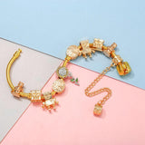 Sunflower DIY Charm Bracelet With Snake Chain for Women