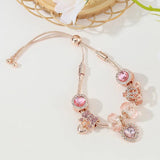 Crystal Love Heart Pendant Bracelet Charm Bracelet Christmas Gift