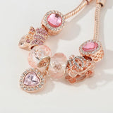 Crystal Love Heart Pendant Bracelet Charm Bracelet Christmas Gift