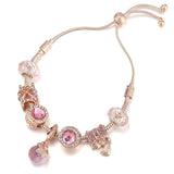 Crystal Love Heart Pendant Bracelet Charm Bracelet Christmas Gift
