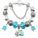 Heart Beads Charm Bracelets DIY Bangles Mother's Jewelry Gift