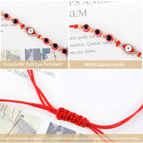 12pcs Couple Evil Red Eye Elastic Bracelet Charm Crystal Resin Beaded Bracelets