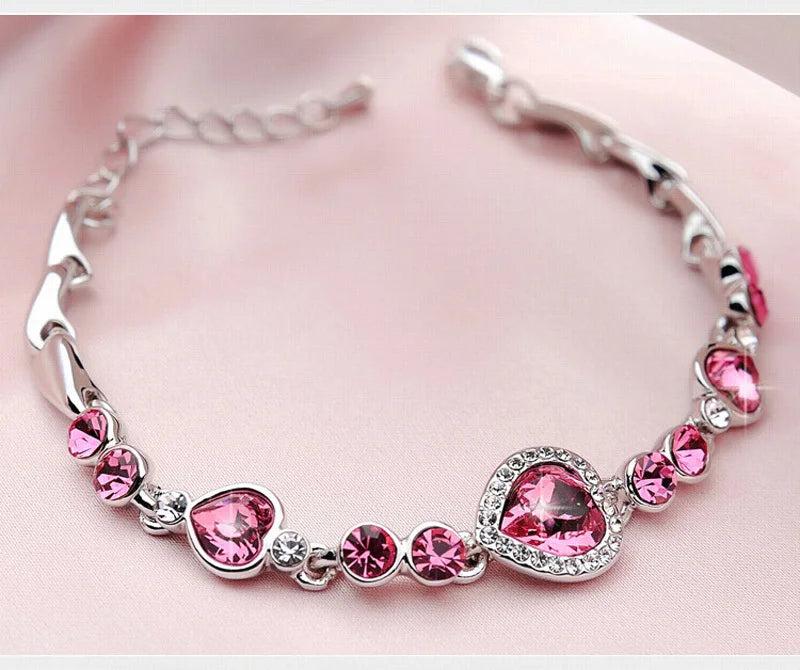 Crystal Charm Hand Chain Bracelet for Women