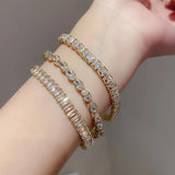 Classic Zircon Charm Bracelet for Women Crystal Stone Party Chain Bracelet