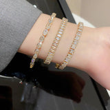 Classic Zircon Charm Bracelet for Women Crystal Stone Party Chain Bracelet