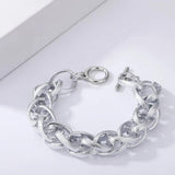 Women Classic Silver Bracelet Multi-layer Charm Bracelet For Men