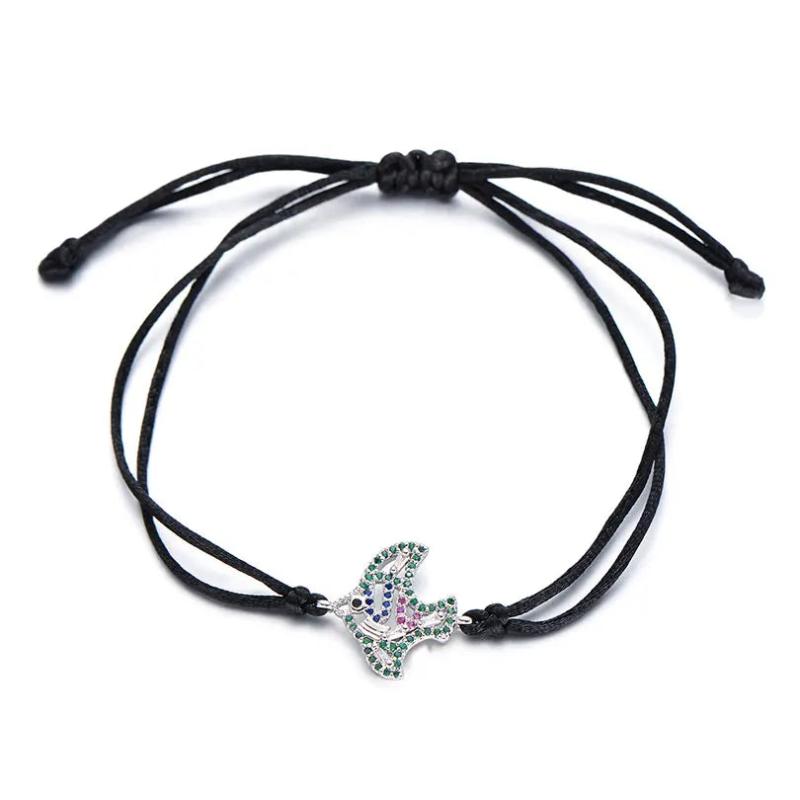 Colorful Zircon Peace Pigeon Charm Bracelet