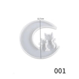 Crescent Moon Cat Resin Silicone Mold for Jewelry Making