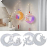 Crescent Moon Cat Resin Silicone Mold for Jewelry Making