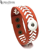 US Baseball Bracelet 136 Leather Bangle Snap Button Charm Jewelry