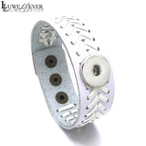 US Baseball Bracelet 136 Leather Bangle Snap Button Charm Jewelry