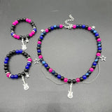 TV Girl Lover's Matching Necklace & Bracelet Set