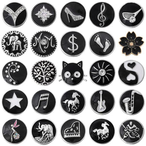 6pcs/lot Snap Jewelry Drip Mom Cat Tree Elephant 18mm Snap Button DIY Bracelet