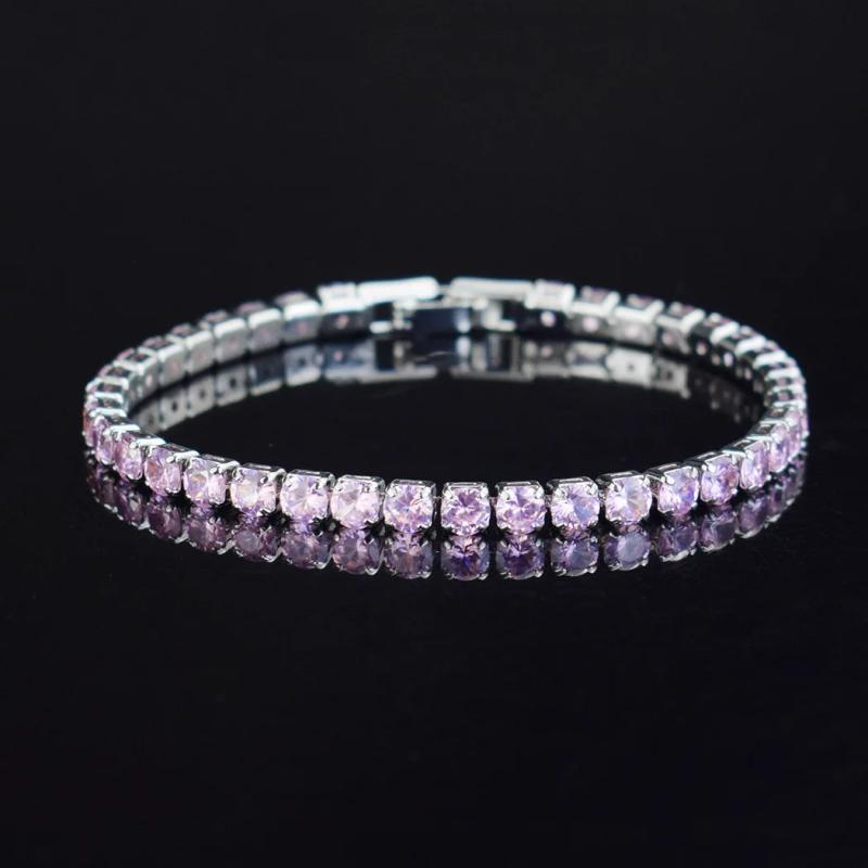 Micro-inlaid Zircon Tennis Bracelet Men Women Bracelet Homme