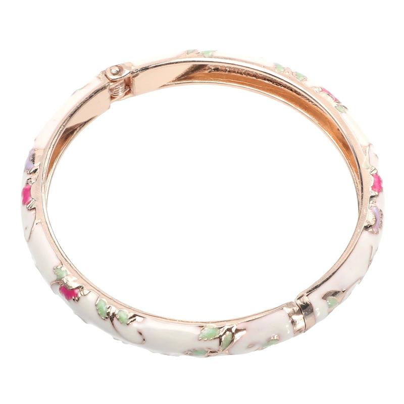 Ethnic Style Cloisonne Bangle Women Bracelet Hand Decor