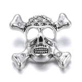 5pcs Owl Skull Flower 18mm Snap Buttons for Leather Bracelet