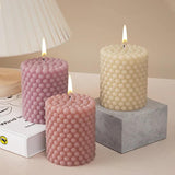 Non-stick Bubble Cylinder Silicone Candle Mold DIY Home Ornament Making