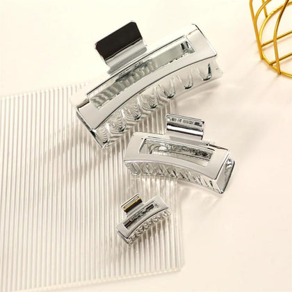 Unbreakable Girl Crab Hair Claws Silver Hair Accessories for Women