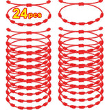 7 Knots Red String Bracelets Lucky Amulet Friendship Braid Rope Wristband