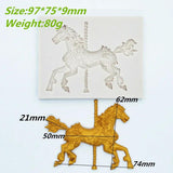 Carousel Silicone Mold Kitchen Resin Baking Tool DIY Pastry Cake Fondant Moulds