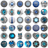 6pcs/lot 18mm Snap Jewelry Button Round Metal Fit Snap Button Bracelet