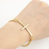 Stainless Steel San Benito Virgin Mary Pendant Bracelet
