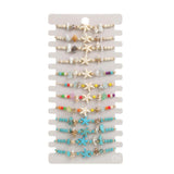 12pcs Shell Bracelets Conch Anklets Turquoise Beach Foot Chains Charms