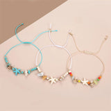 12pcs Shell Bracelets Conch Anklets Turquoise Beach Foot Chains Charms